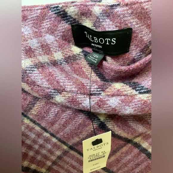 Talbots Mauve Plaid Skirt - Picture 4 of 5